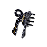 Hand-painted Coquette Bow Claw Hair Clip | Eco-Friendly