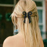 Hand-painted Coquette Bow Claw Hair Clip | Eco-Friendly