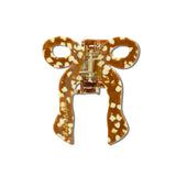 Hand-painted Coquette Bow Claw Hair Clip | Eco-Friendly