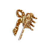 Hand-painted Coquette Bow Claw Hair Clip | Eco-Friendly