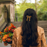 Hand-painted Coquette Bow Claw Hair Clip | Eco-Friendly