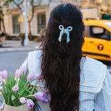Hand-painted Coquette Bow Claw Hair Clip | Eco-Friendly