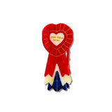 Hand-Painted Vintage Ribbon Claw Clip | Eco-Friendly