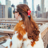 Hand-Painted Vintage Ribbon Claw Clip | Eco-Friendly