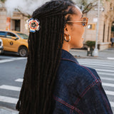 Hand-Painted Americana Flower Claw Clip | Eco-Friendly