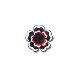 Hand-painted Americana Flower Brooch Pin