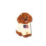 Hand-painted Americana Puppy Compact Mirror | Eco-Friendly