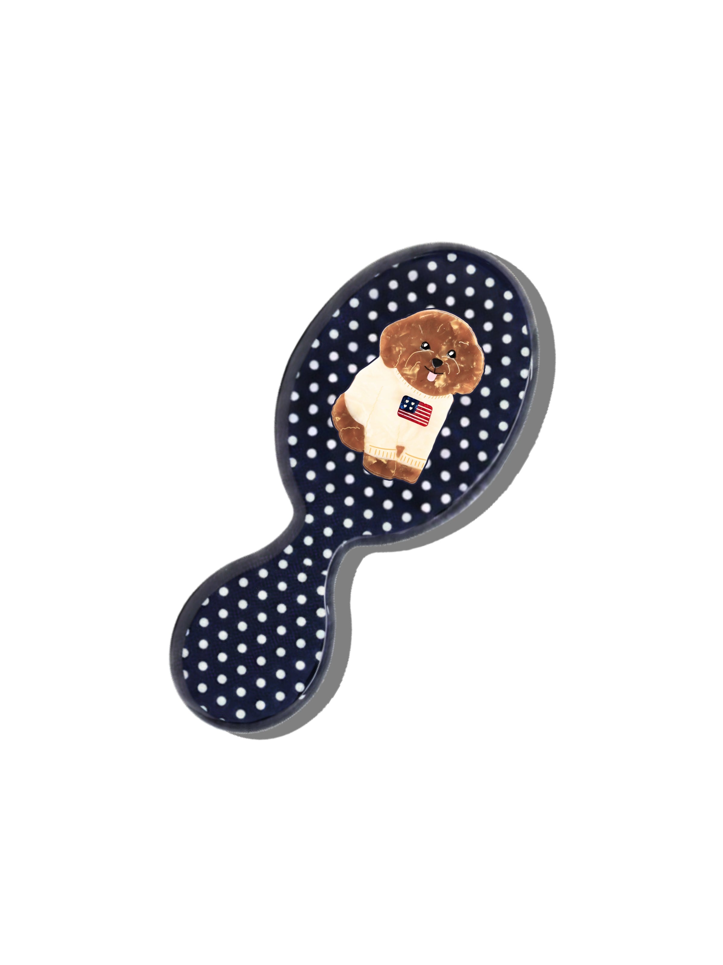 Hand-painted Americana Puppy Brush | Eco-Friendly