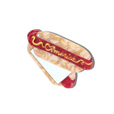 Hand-painted America Hotdog Compact Mirror | Eco-Friendly