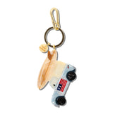 Hand-painted Americana Surf Car Bag Charm + Keychain | Eco-Friendly
