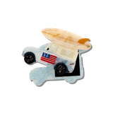Hand-painted Americana Surf Car Compact Mirror | Eco-Friendly