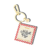 Hand-painted New York Pizza Box Bag Charm + Keychain | Eco-Friendly