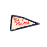 Hand-painted Go Sports Pendant Flag Claw Hair Clip | Eco-Friendly