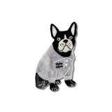 Hand-painted Frenchie Puppy Claw Hair Clip | Eco-Friendly