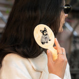 Hand-painted Frenchie Puppy Brush | Eco-Friendly