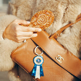 Hand-painted Brown Paisley Brush | Eco-Friendly