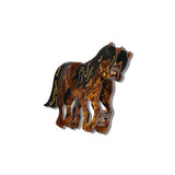 Hand-painted Horse Claw Hair Clip | Eco-Friendly