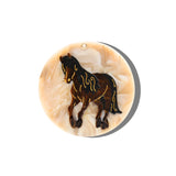 Hand-painted Horse Compact Mirror | Eco-Friendly