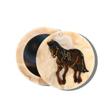 Hand-painted Horse Compact Mirror | Eco-Friendly