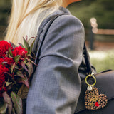 Hand-painted New York Loves You Heart Bag Charm + Keychain | Eco-Friendly