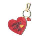 Hand-painted New York Loves You Heart Bag Charm + Keychain | Eco-Friendly