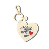 Hand-painted New York Loves You Heart Bag Charm + Keychain | Eco-Friendly