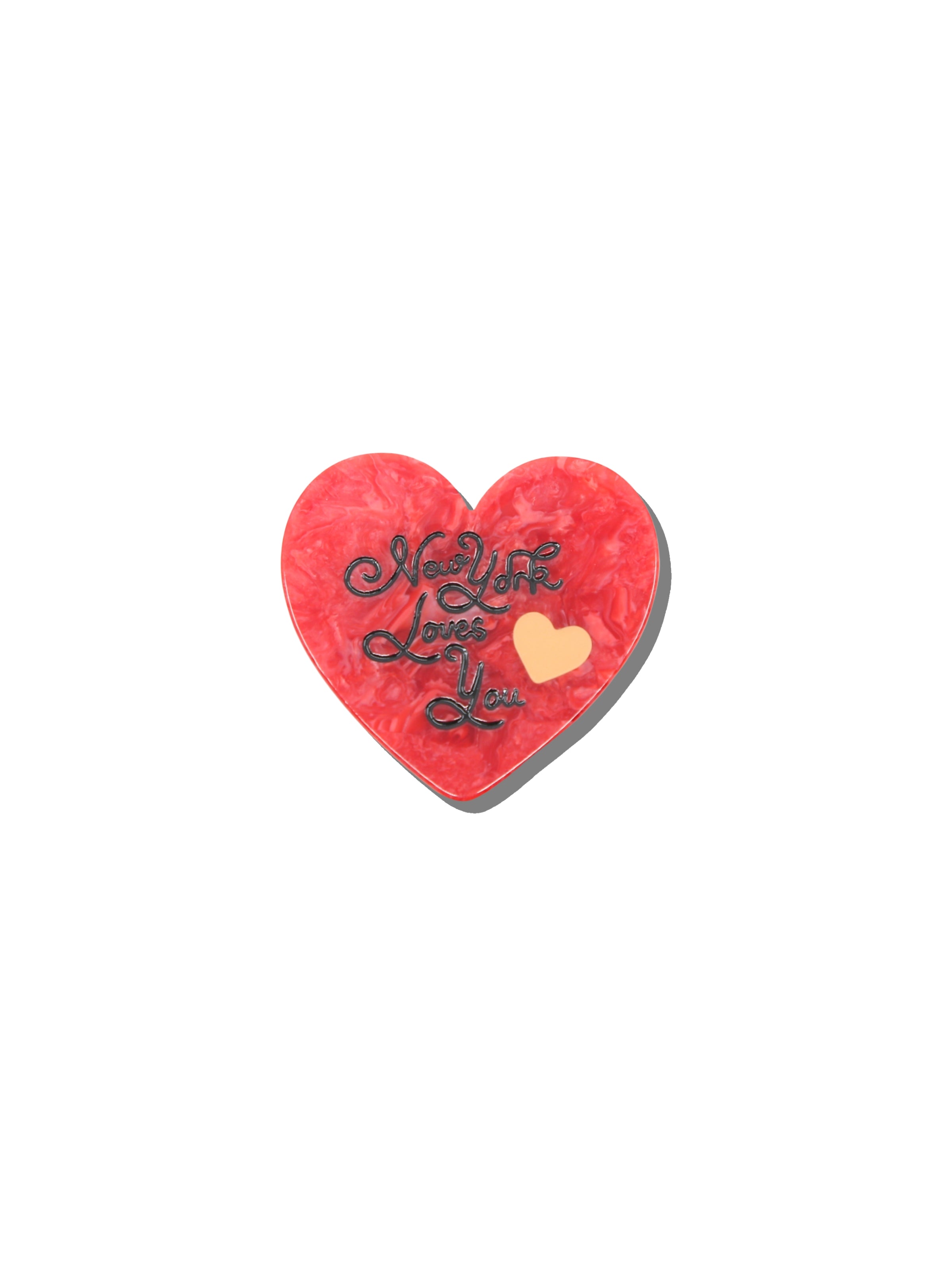 Hand-painted New York Loves You Heart Brooch Pin