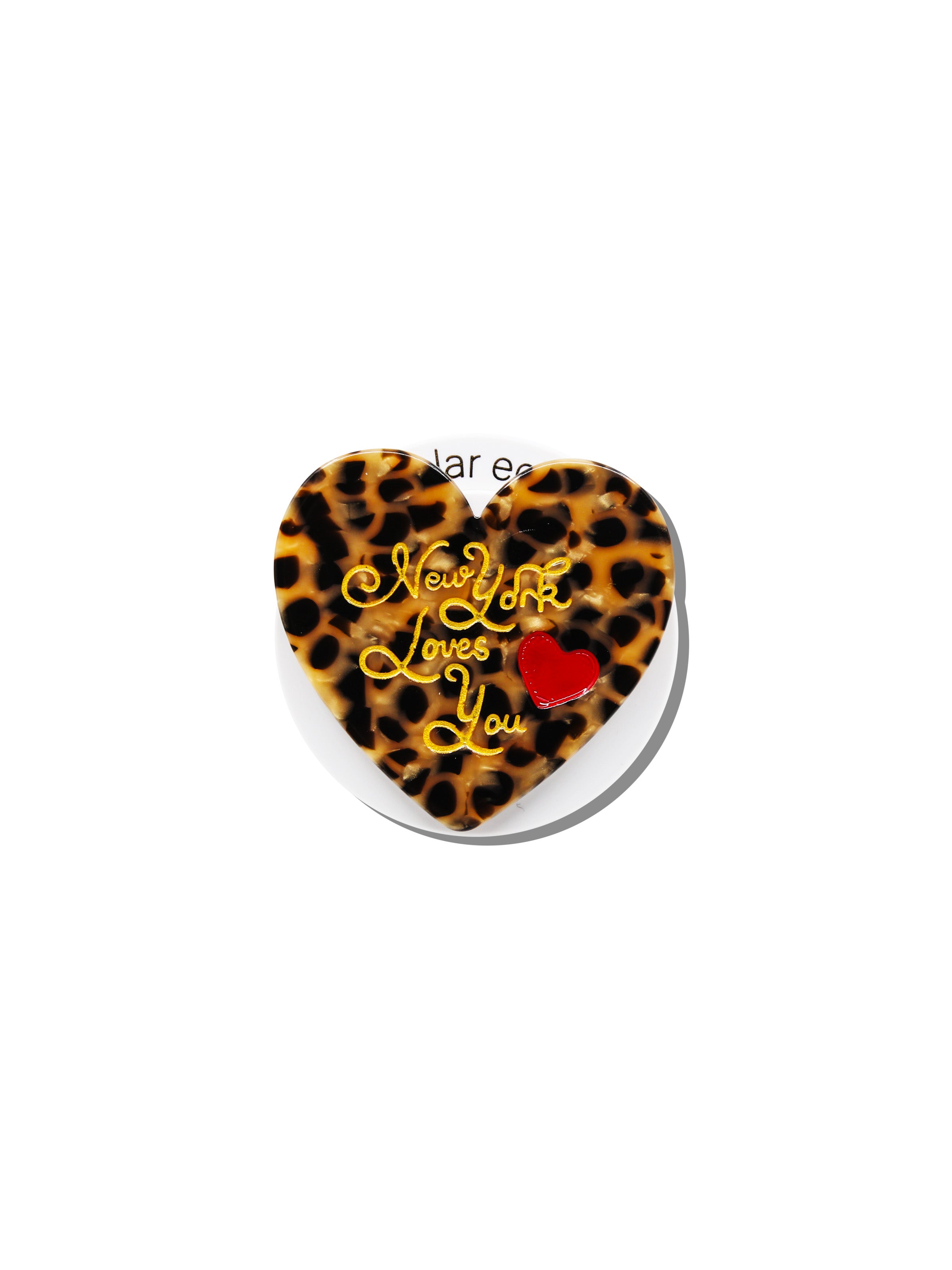 Hand-painted New York Loves You Heart GripCharm | Eco-Friendly