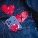 Hand-painted New York Loves You Heart GripCharm | Eco-Friendly