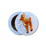 Hand-painted Fawn Compact Mirror | Eco-Friendly