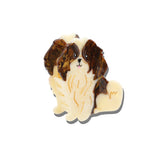 Hand-painted Shih Tzu Pup Claw Hair Clip | Eco-Friendly