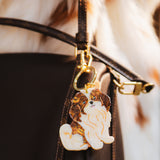 Hand-painted Shih Tzu Pup Bag Charm + Keychain | Eco-Friendly