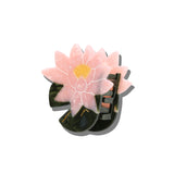 Hand-painted Japanese Lily Claw Hair Clip | Eco-Friendly