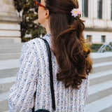 Hand-painted Japanese Lily Claw Hair Clip | Eco-Friendly