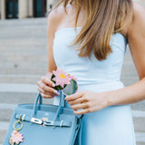 Hand-painted Japanese Lily Bag Charm + Keychain | Eco-Friendly