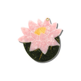 Hand-painted Japanese Lily Compact Mirror | Eco-Friendly
