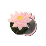 Hand-painted Japanese Lily Compact Mirror | Eco-Friendly