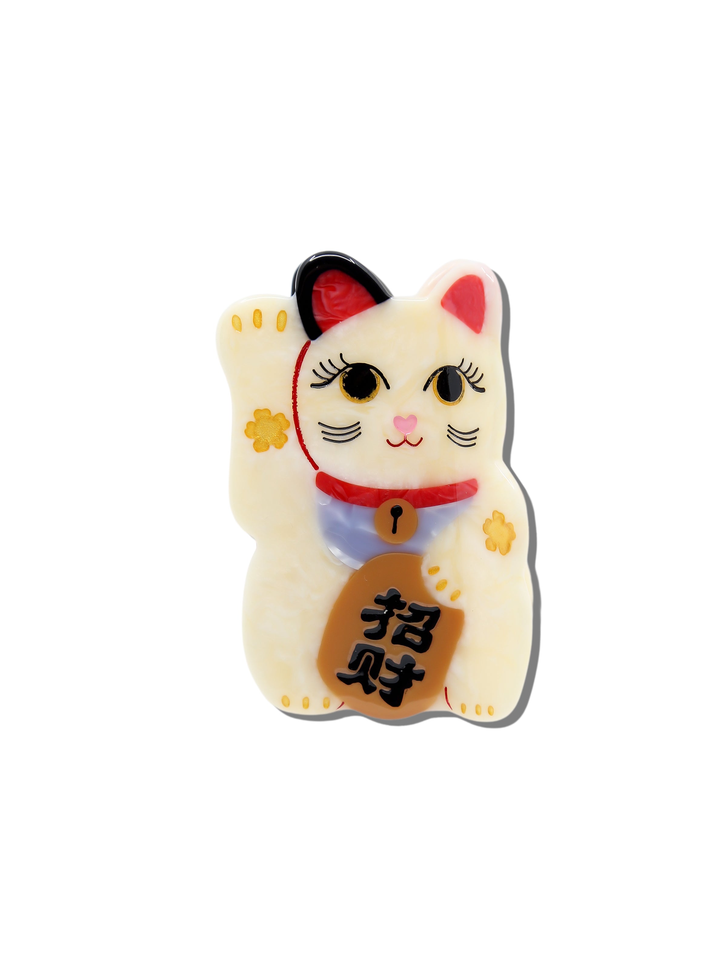 Hand-painted Maneki-Neko Cat Claw Hair Clip | Eco-Friendly
