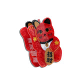 Hand-painted Maneki-Neko Cat Claw Hair Clip | Eco-Friendly