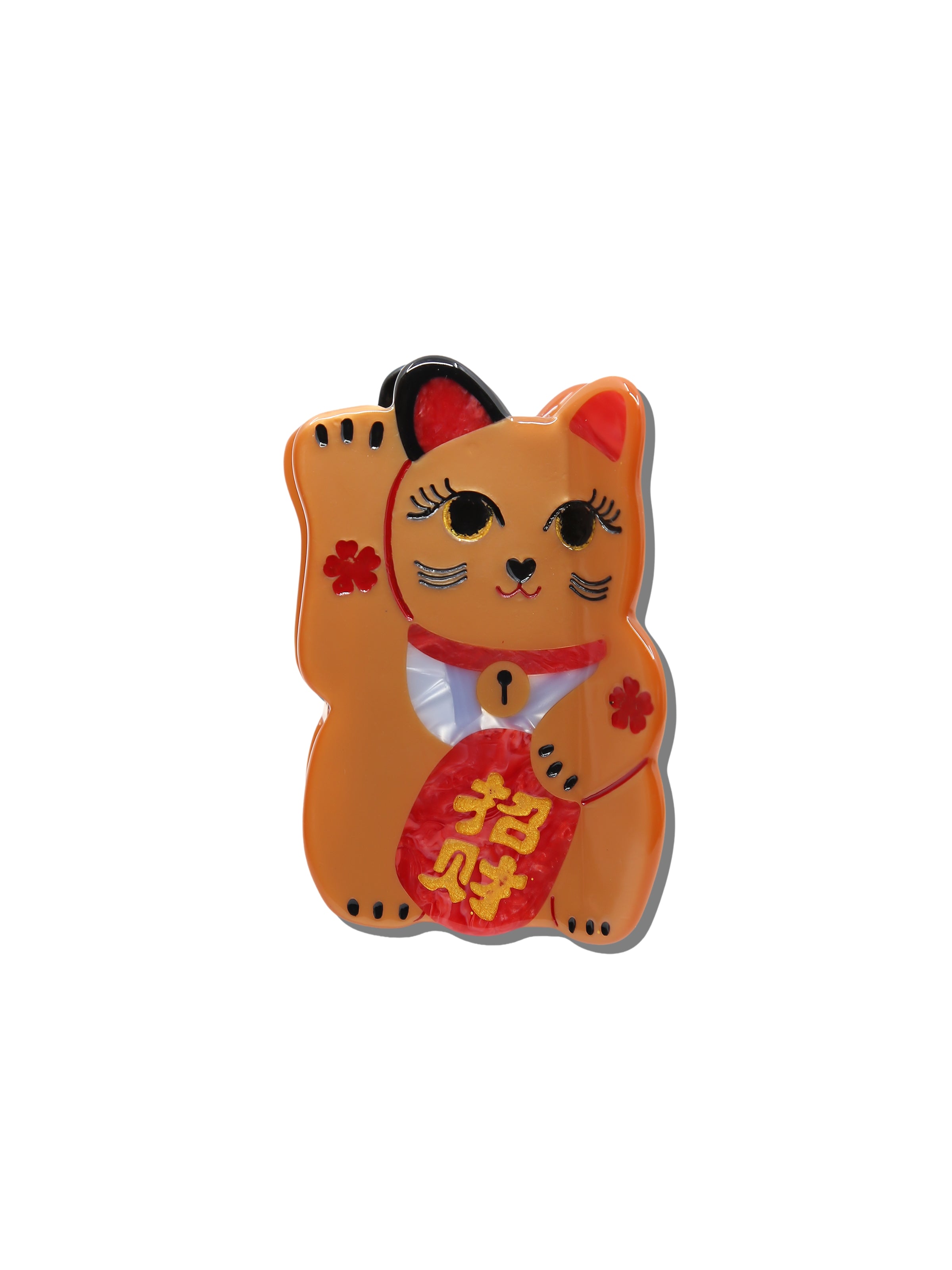 Hand-painted Maneki-Neko Cat Claw Hair Clip | Eco-Friendly