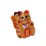 Hand-painted Maneki-Neko Cat Claw Hair Clip | Eco-Friendly
