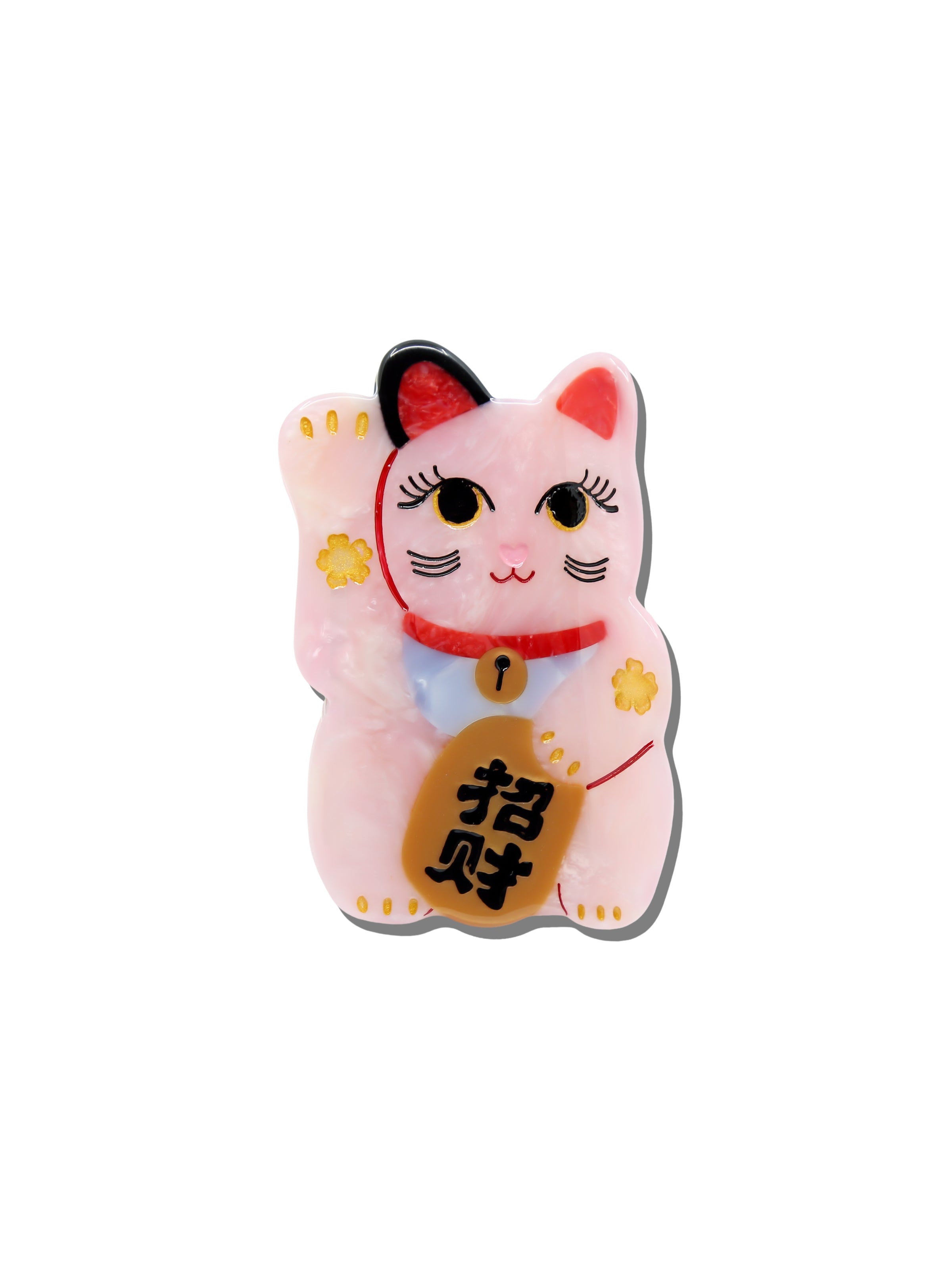 Hand-painted Maneki-Neko Cat Claw Hair Clip | Eco-Friendly