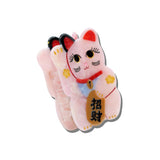 Hand-painted Maneki-Neko Cat Claw Hair Clip | Eco-Friendly
