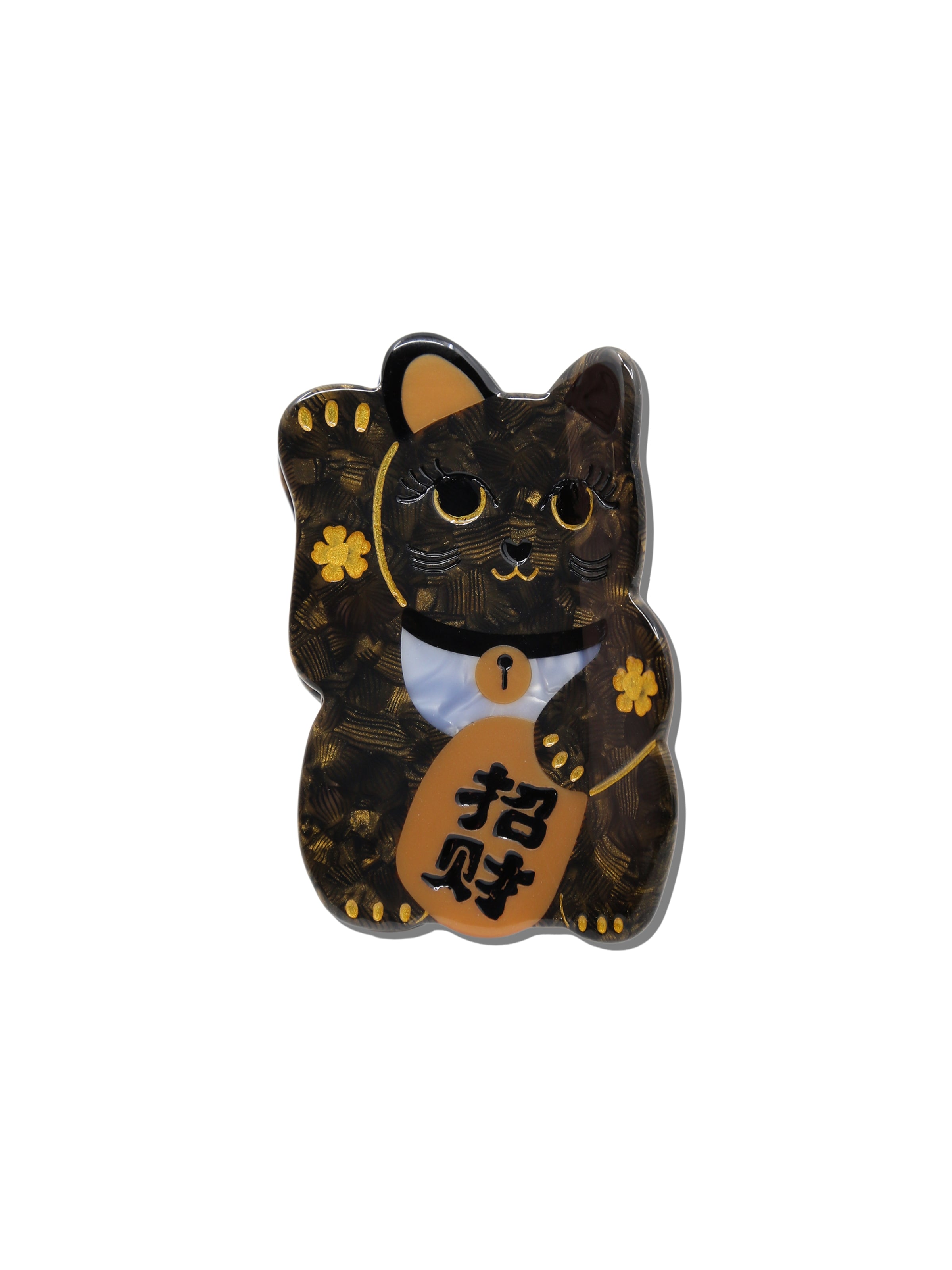 Hand-painted Maneki-Neko Cat Claw Hair Clip | Eco-Friendly