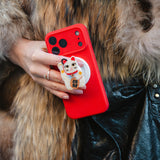 Hand-painted Maneki-Neko Cat GripCharm | Eco-Friendly