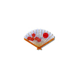 Hand-painted Japanese Fan Brooch Pin