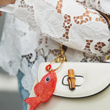 Hand-painted Sea Bream Fish Bag Charm + Keychain | Eco-Friendly