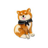 Hand-painted Shiba Inu Claw Hair Clip | Eco-Friendly