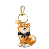 Hand-painted Shiba Inu Bag Charm + Keychain | Eco-Friendly