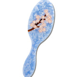 Hand-painted Cool Blue Sakura Blossom Brush | Eco-Friendly